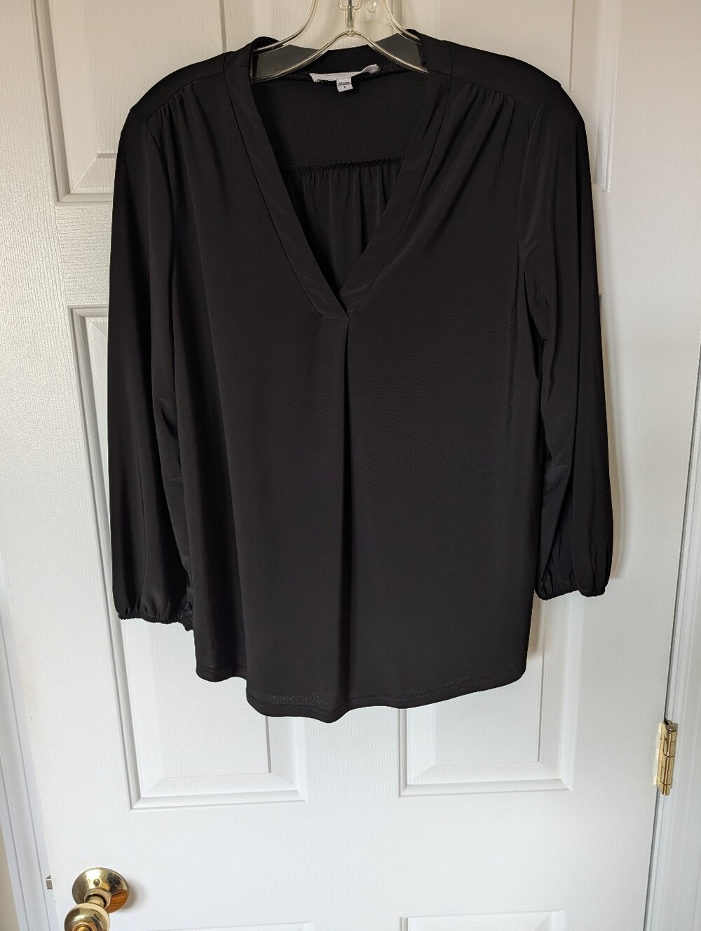 Two By Vince Camuto S Black Pullover Blouse Top